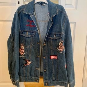 H&M embroidered denim jacket